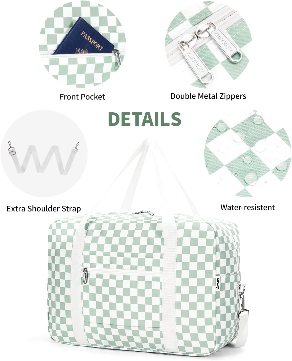 For Spirit Airlines Personal Item Bag Foldable Travel Duffel Bag Tote Carry on Luggage Duffle Overnight for Women and Men