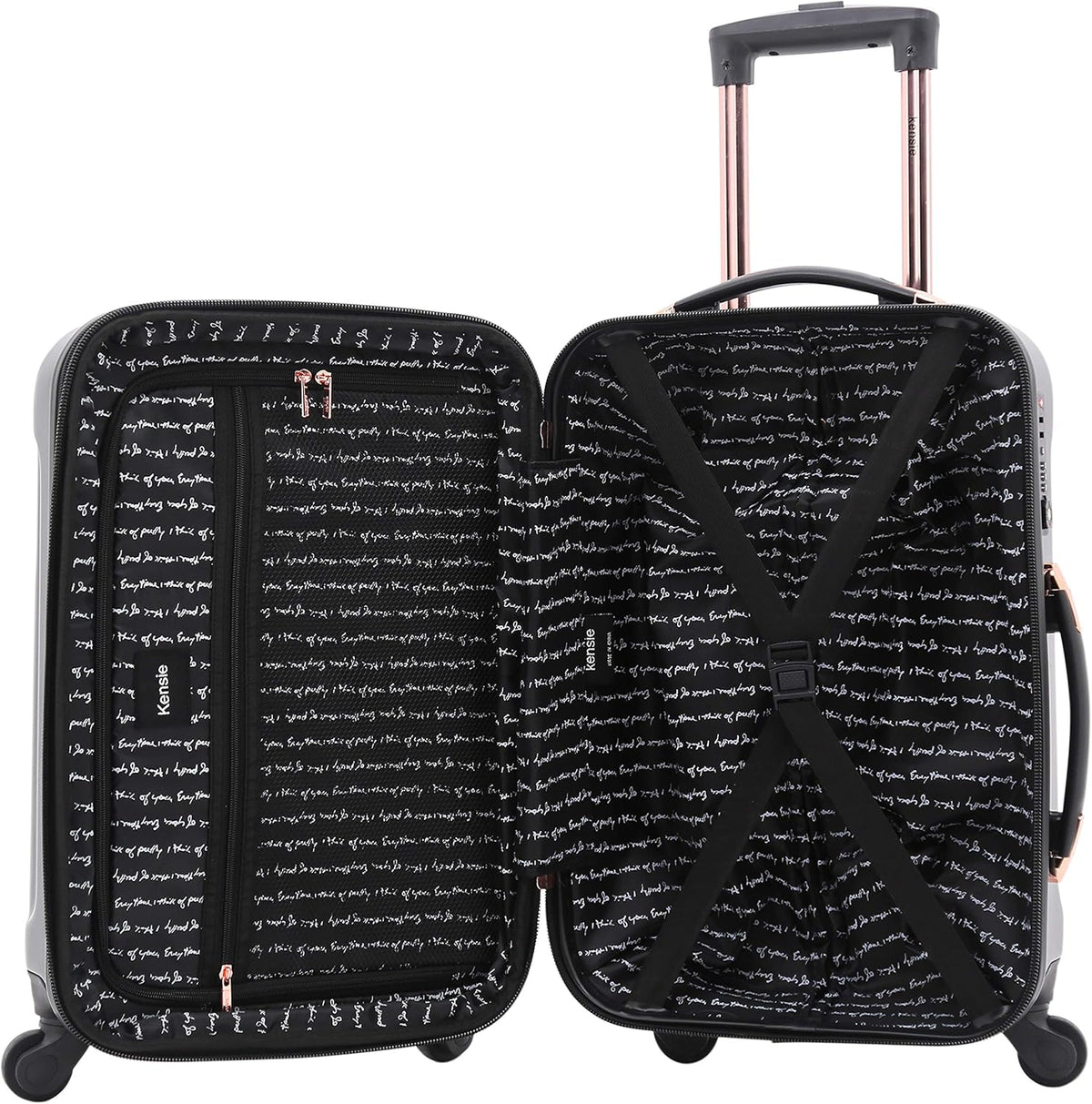 kensie 20" "Alma" Carry-On TSA-Lock Spinner Luggage, Opal