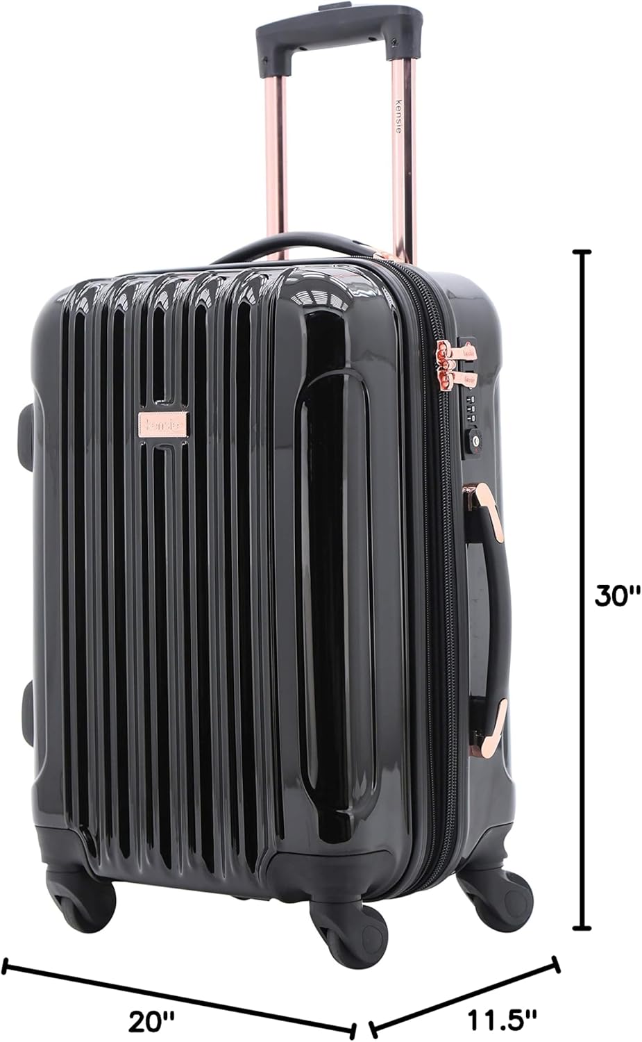 kensie 20" "Alma" Carry-On TSA-Lock Spinner Luggage, Opal