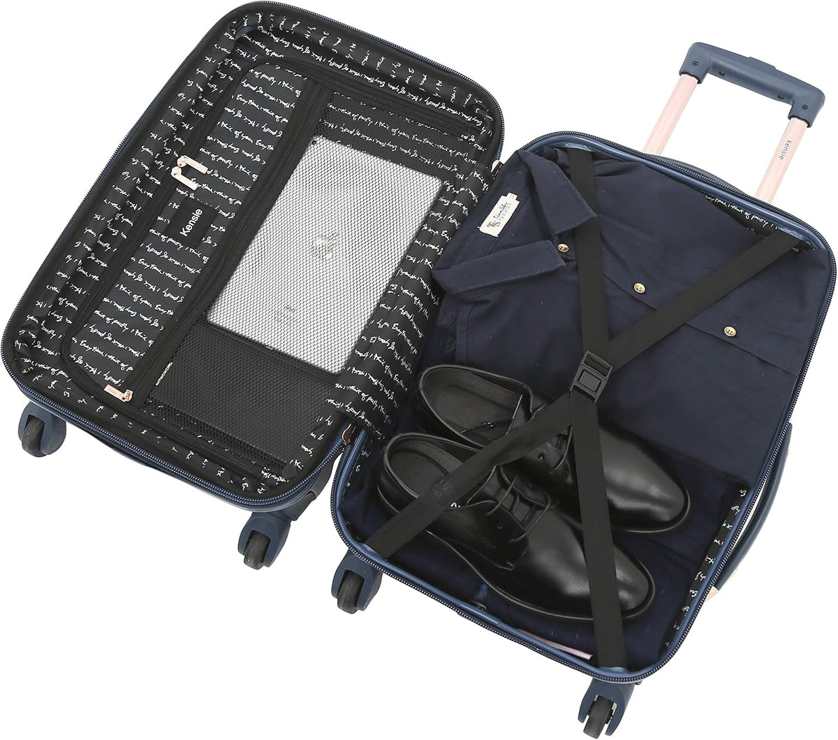 kensie 20" "Alma" Carry-On TSA-Lock Spinner Luggage, Opal