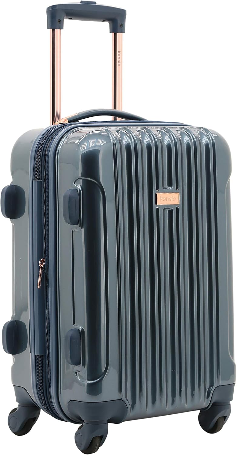 kensie 20" "Alma" Carry-On TSA-Lock Spinner Luggage, Opal