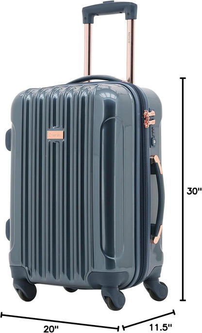 kensie 20" "Alma" Carry-On TSA-Lock Spinner Luggage, Opal