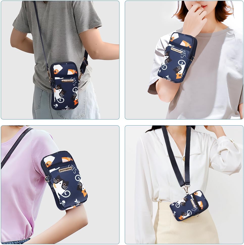 Lightweight Small Crossbody Bag for Women Cell Phone Purses Travel Pouch Shoulder Bag for Running, Walking