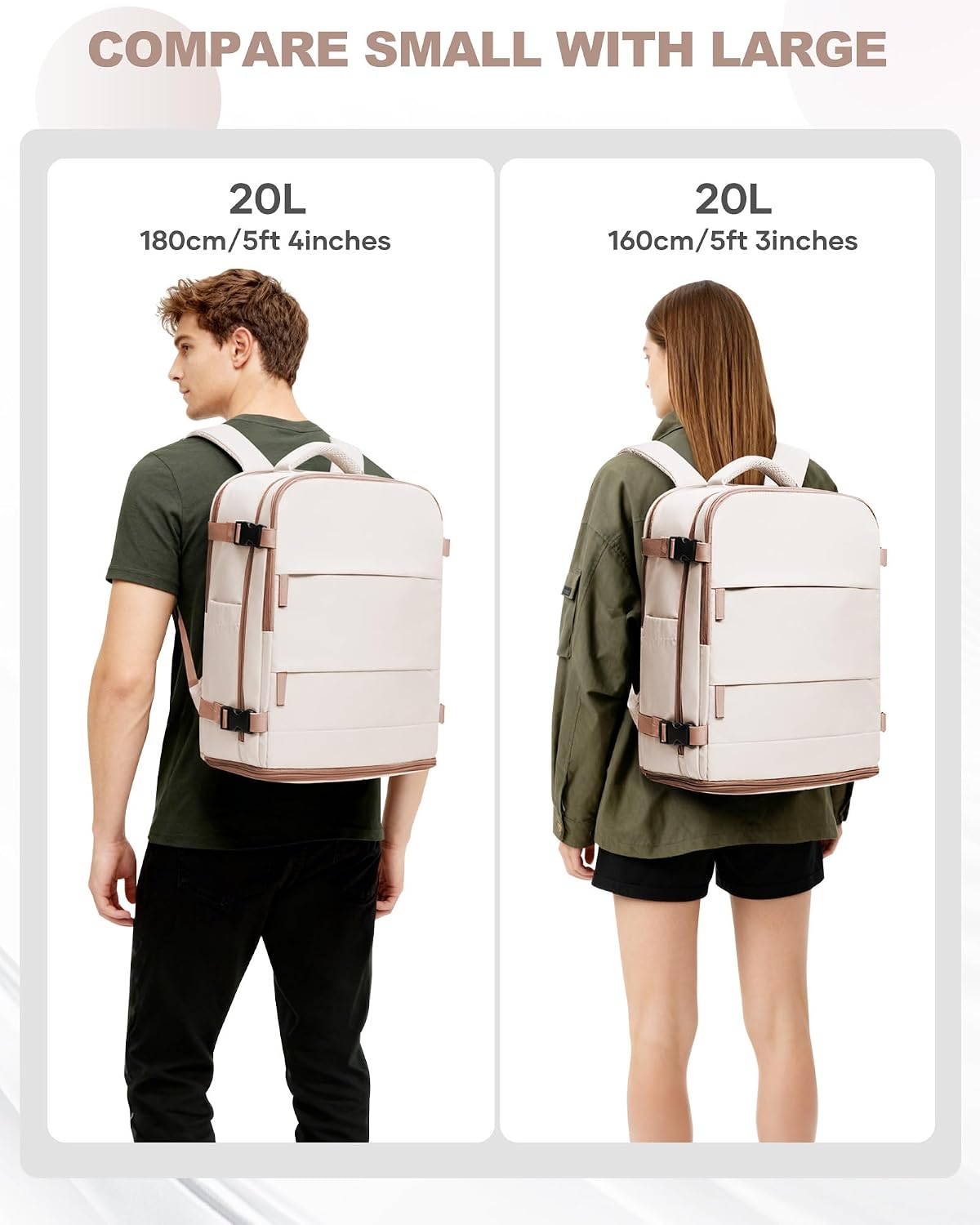 Travel Backpack For Women Men,Carry On Backpack Flight Approved,Hiking Backpack Water-Resistant Outdoor Sports Rucksack Casual Daypack Fit 15.6 Inch Laptop Shoes Compartment (Black)