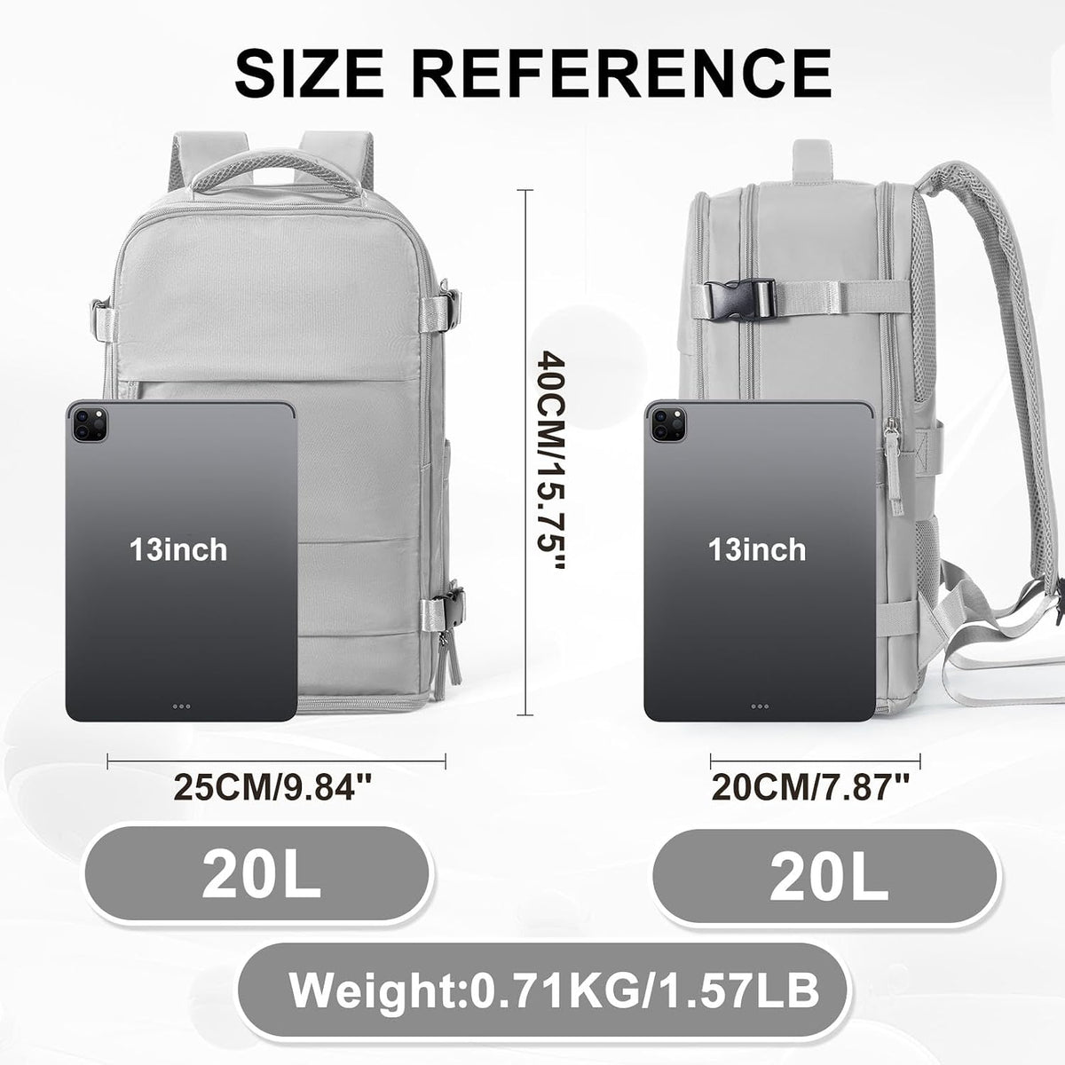 Travel Backpack For Women Men,Carry On Backpack Flight Approved,Hiking Backpack Water-Resistant Outdoor Sports Rucksack Casual Daypack Fit 15.6 Inch Laptop Shoes Compartment (Black)