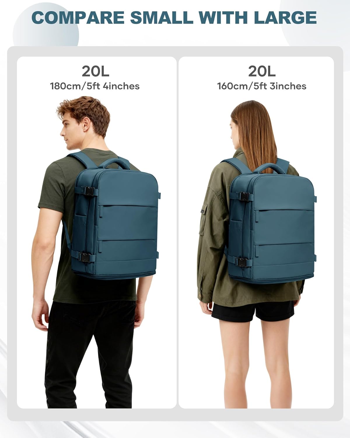 Travel Backpack For Women Men,Carry On Backpack Flight Approved,Hiking Backpack Water-Resistant Outdoor Sports Rucksack Casual Daypack Fit 15.6 Inch Laptop Shoes Compartment (Black)