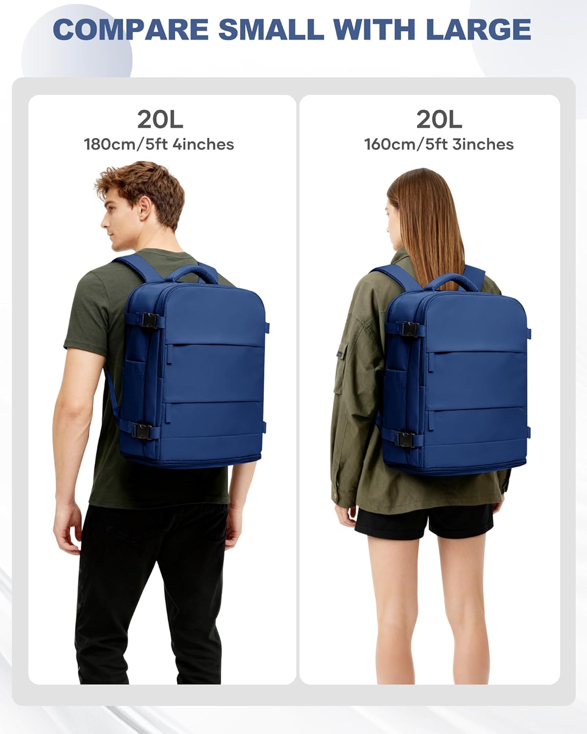 Travel Backpack For Women Men,Carry On Backpack Flight Approved,Hiking Backpack Water-Resistant Outdoor Sports Rucksack Casual Daypack Fit 15.6 Inch Laptop Shoes Compartment (Black)