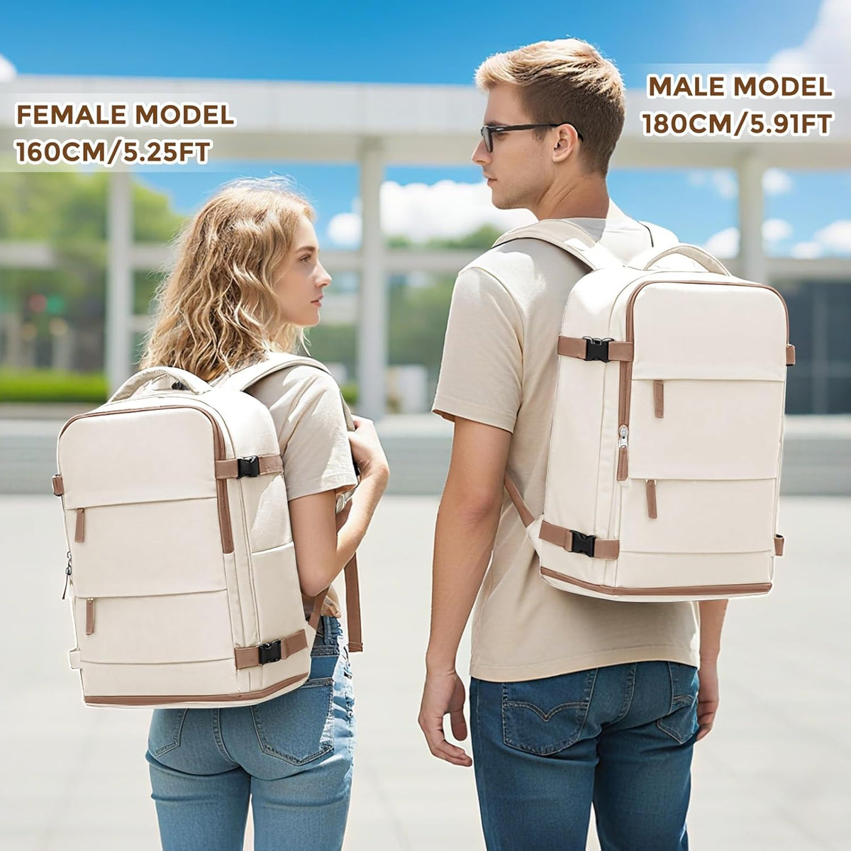 Travel Backpack For Women Men,Carry On Backpack Flight Approved,Hiking Backpack Water-Resistant Outdoor Sports Rucksack Casual Daypack Fit 15.6 Inch Laptop Shoes Compartment (Black)