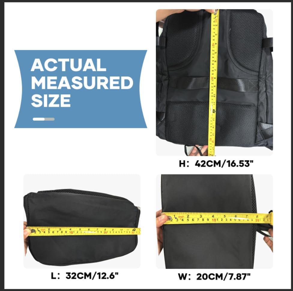 Travel Backpack For Women Men,Carry On Backpack Flight Approved,Hiking Backpack Water-Resistant Outdoor Sports Rucksack Casual Daypack Fit 15.6 Inch Laptop Shoes Compartment (Black)
