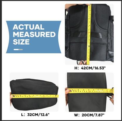 Travel Backpack For Women Men,Carry On Backpack Flight Approved,Hiking Backpack Water-Resistant Outdoor Sports Rucksack Casual Daypack Fit 15.6 Inch Laptop Shoes Compartment (Black)