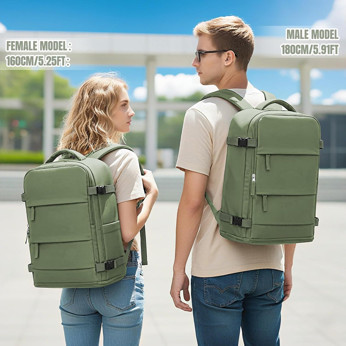 Travel Backpack For Women Men,Carry On Backpack Flight Approved,Hiking Backpack Water-Resistant Outdoor Sports Rucksack Casual Daypack Fit 15.6 Inch Laptop Shoes Compartment (Black)