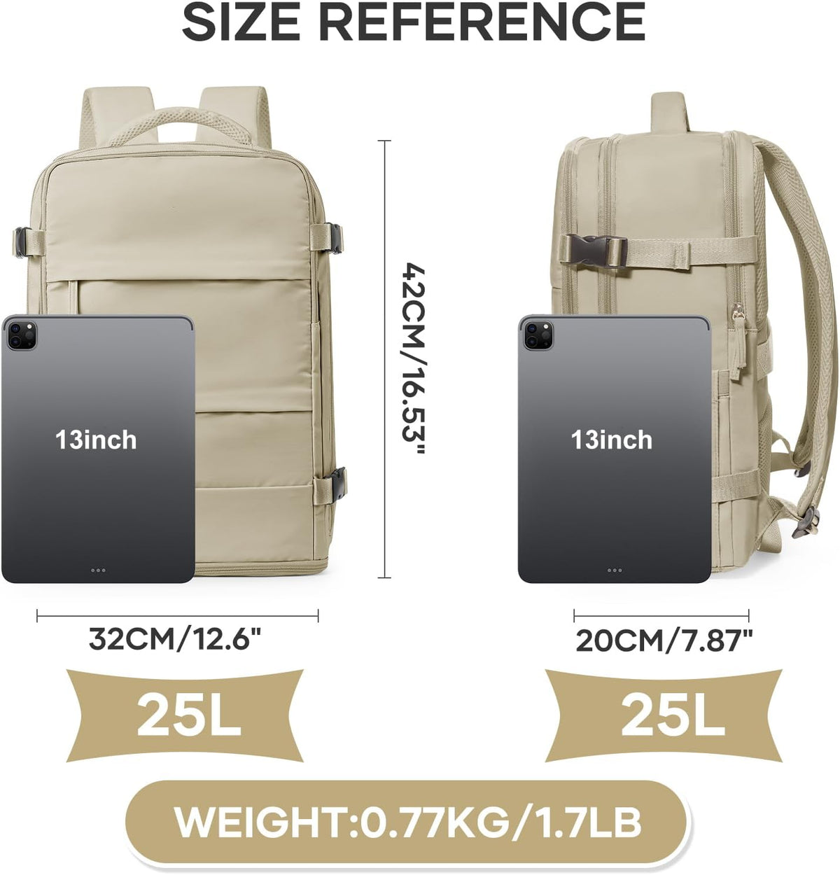 Travel Backpack For Women Men,Carry On Backpack Flight Approved,Hiking Backpack Water-Resistant Outdoor Sports Rucksack Casual Daypack Fit 15.6 Inch Laptop Shoes Compartment (Black)