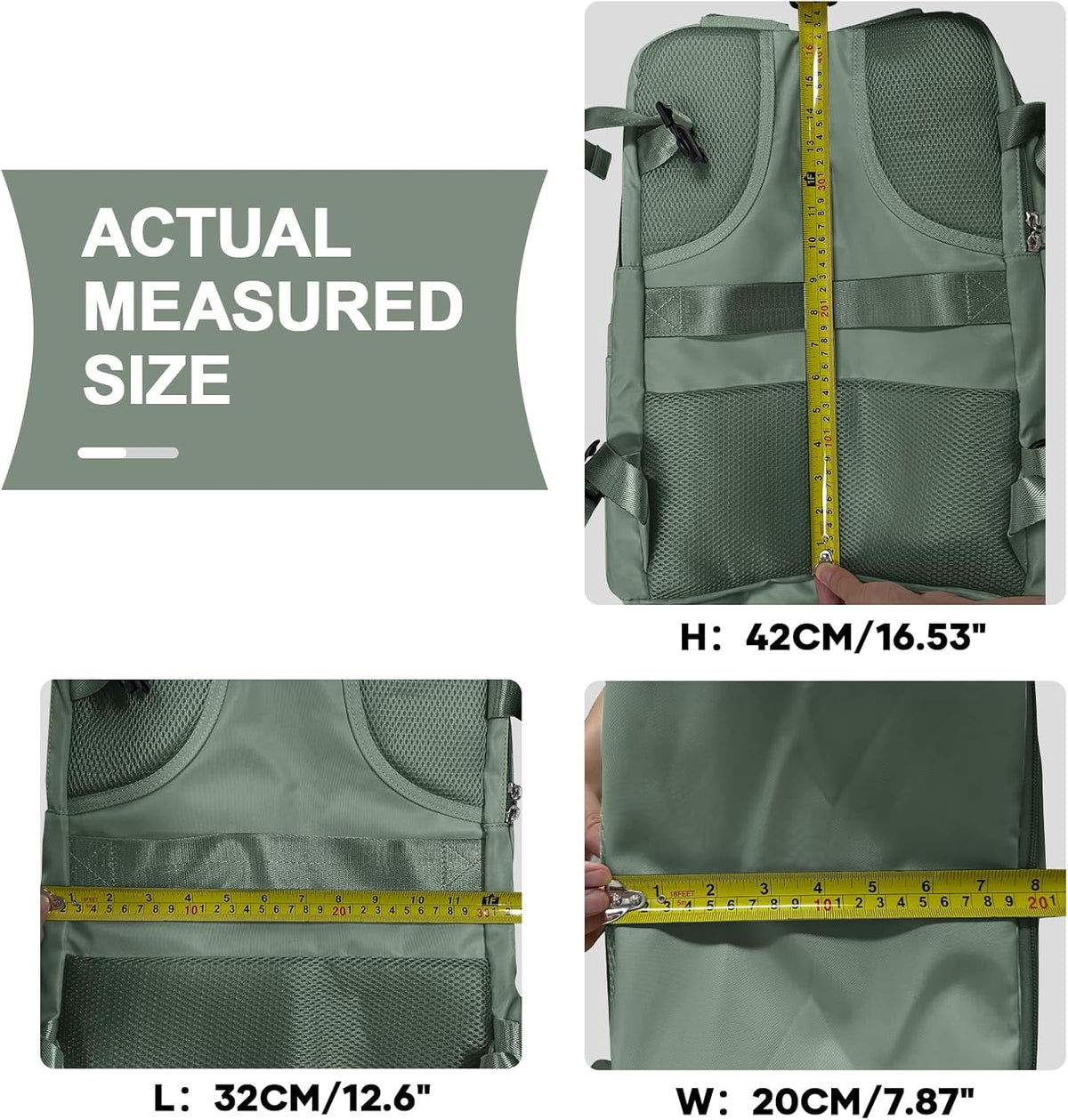 Travel Backpack For Women Men,Carry On Backpack Flight Approved,Hiking Backpack Water-Resistant Outdoor Sports Rucksack Casual Daypack Fit 15.6 Inch Laptop Shoes Compartment (Black)