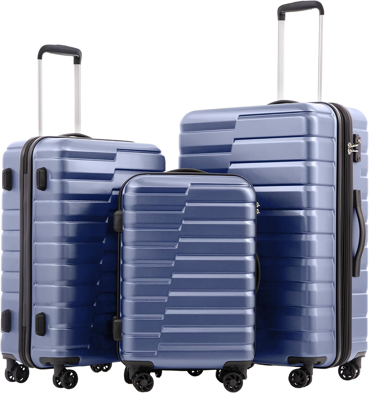 Carry On Luggage Airline Approved with Spinner Wheels, Hard Shell Suitcase TSA Lock Lightweight Travel Luggage 20-inch,Blue