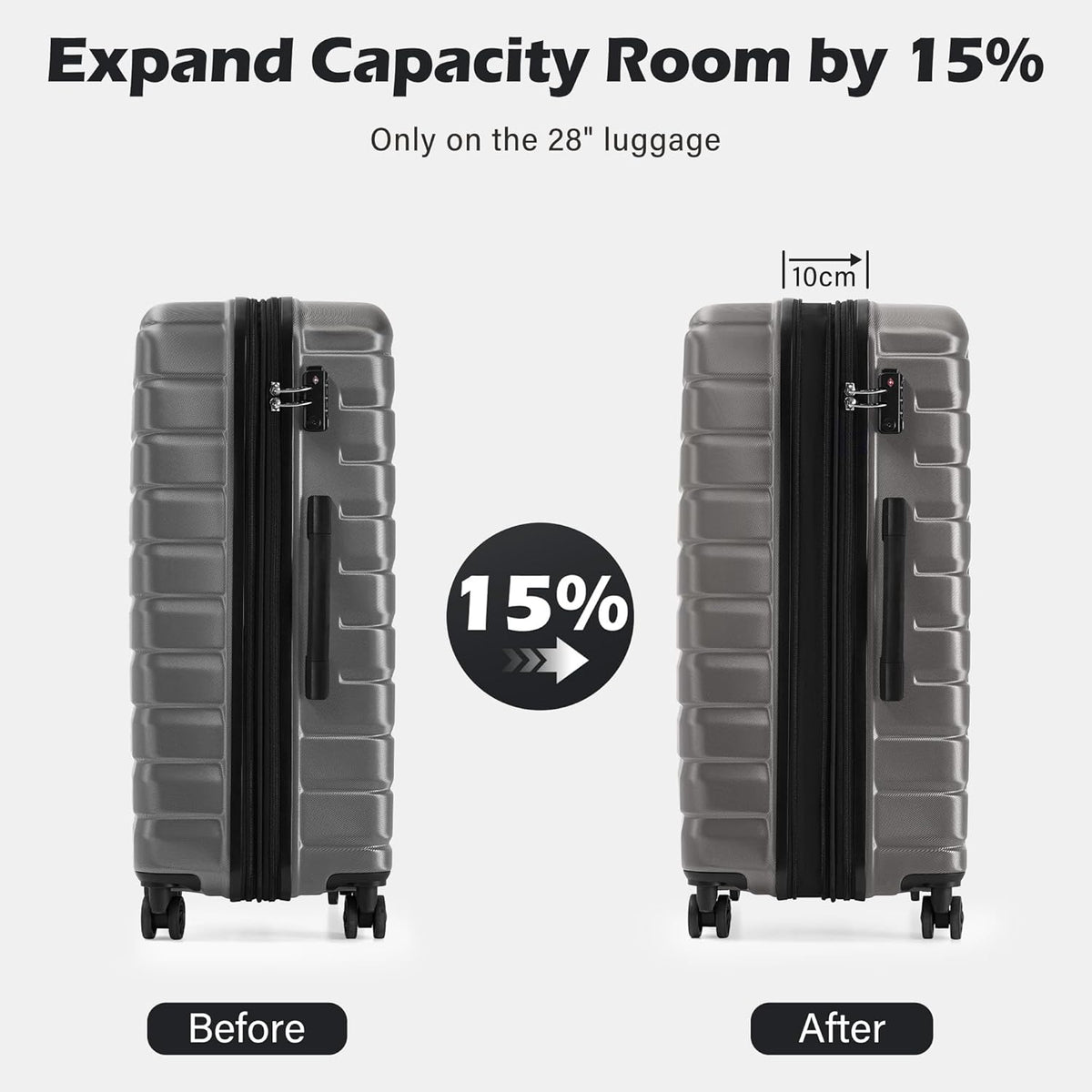 Carry On Luggage Airline Approved with Spinner Wheels, Hard Shell Suitcase TSA Lock Lightweight Travel Luggage 20-inch,Blue