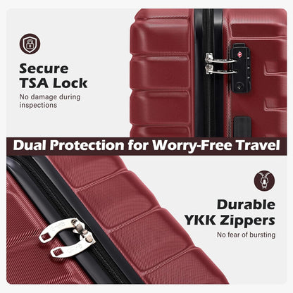 Carry On Luggage Airline Approved with Spinner Wheels, Hard Shell Suitcase TSA Lock Lightweight Travel Luggage 20-inch,Blue