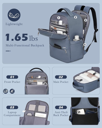 Carry On Luggage Airline Approved with Spinner Wheels, Hard Shell Suitcase TSA Lock Lightweight Travel Luggage 20-inch,Blue