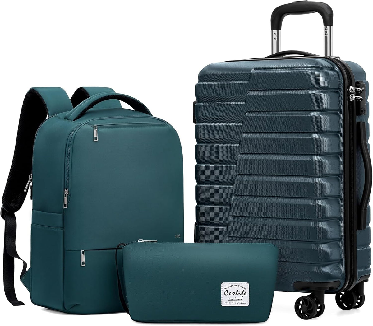 Carry On Luggage Airline Approved with Spinner Wheels, Hard Shell Suitcase TSA Lock Lightweight Travel Luggage 20-inch,Blue