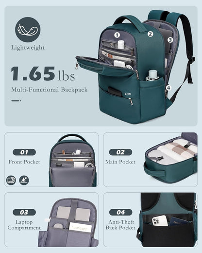 Carry On Luggage Airline Approved with Spinner Wheels, Hard Shell Suitcase TSA Lock Lightweight Travel Luggage 20-inch,Blue