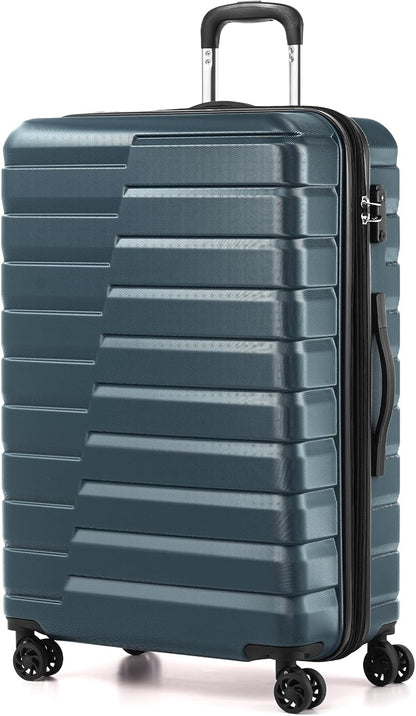Carry On Luggage Airline Approved with Spinner Wheels, Hard Shell Suitcase TSA Lock Lightweight Travel Luggage 20-inch,Blue