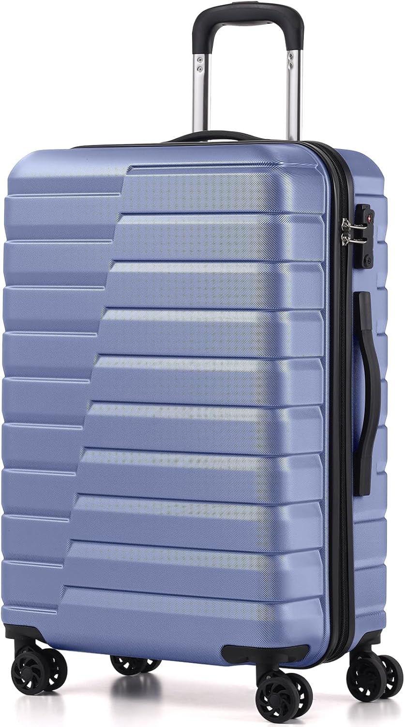 Carry On Luggage Airline Approved with Spinner Wheels, Hard Shell Suitcase TSA Lock Lightweight Travel Luggage 20-inch,Blue