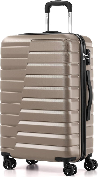 Carry On Luggage Airline Approved with Spinner Wheels, Hard Shell Suitcase TSA Lock Lightweight Travel Luggage 20-inch,Blue