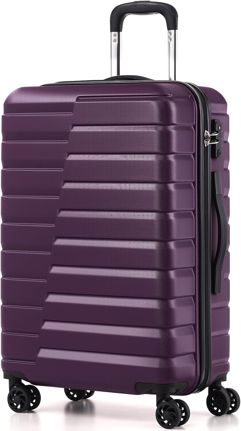Carry On Luggage Airline Approved with Spinner Wheels, Hard Shell Suitcase TSA Lock Lightweight Travel Luggage 20-inch,Blue