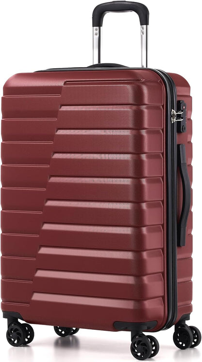 Carry On Luggage Airline Approved with Spinner Wheels, Hard Shell Suitcase TSA Lock Lightweight Travel Luggage 20-inch,Blue
