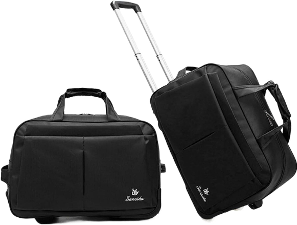 Rolling Duffel Bag with Wheels for Women Men, Lightweight Roller Travel Tote Duffle Bag, Carry On Overnight Weekend Bags for Business Trip Weekend Gym