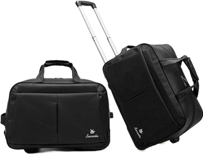Rolling Duffel Bag with Wheels for Women Men, Lightweight Roller Travel Tote Duffle Bag, Carry On Overnight Weekend Bags for Business Trip Weekend Gym