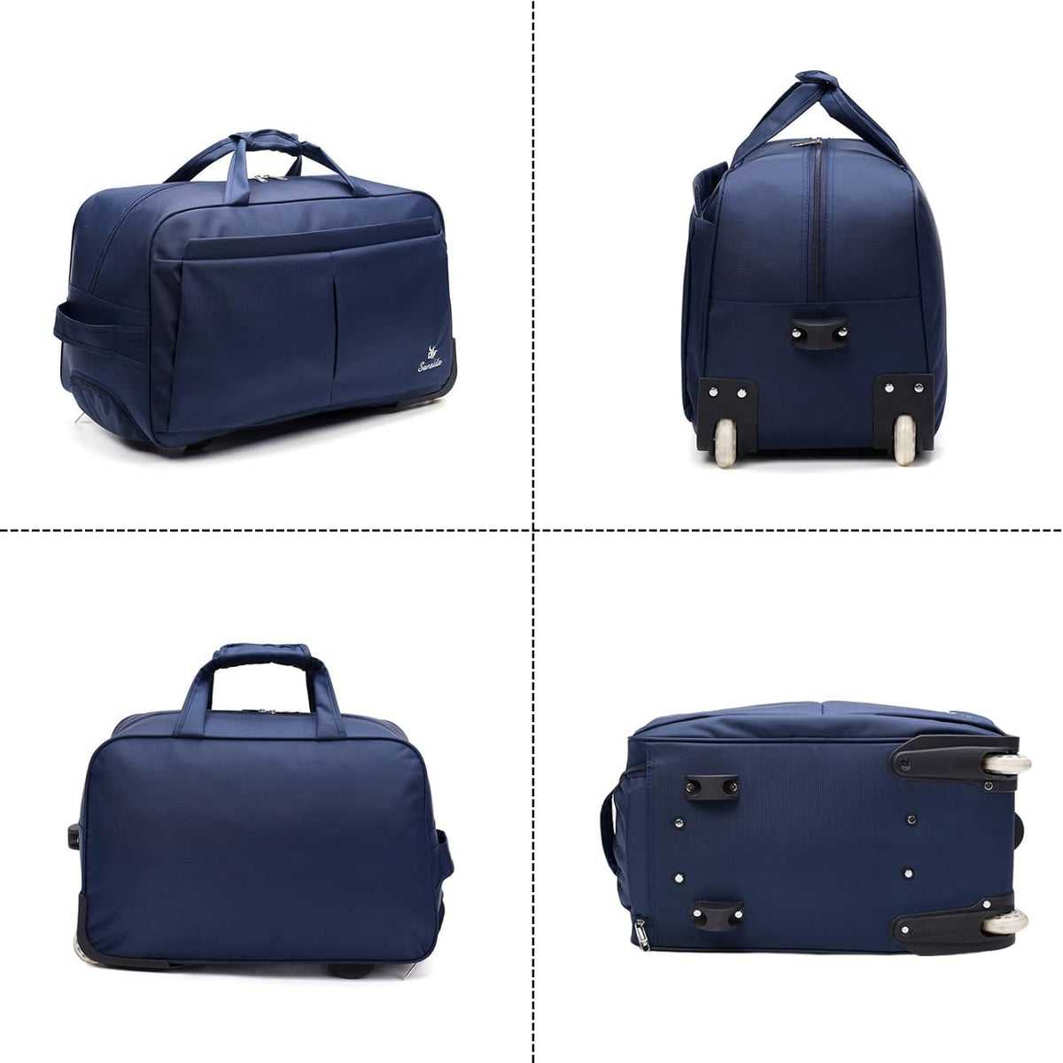 Rolling Duffel Bag with Wheels for Women Men, Lightweight Roller Travel Tote Duffle Bag, Carry On Overnight Weekend Bags for Business Trip Weekend Gym