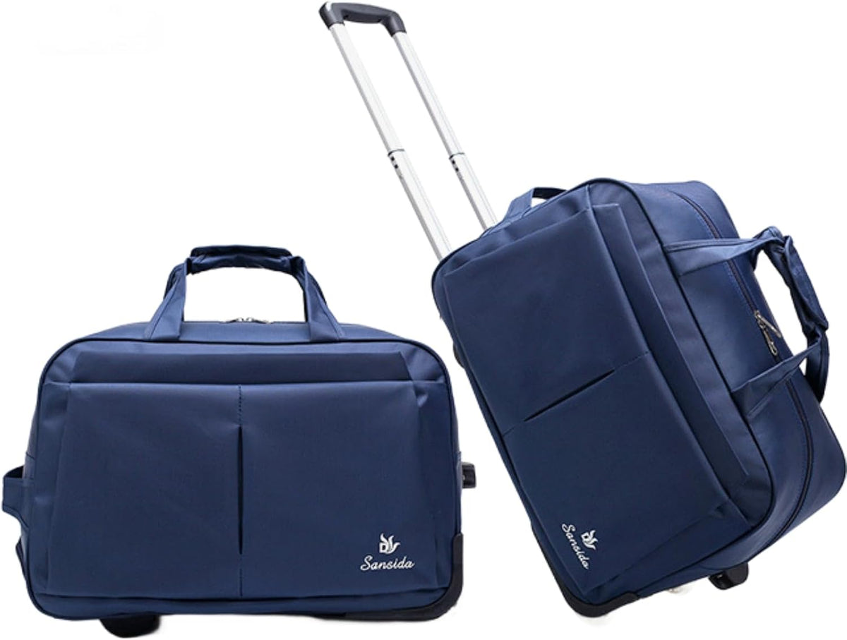 Rolling Duffel Bag with Wheels for Women Men, Lightweight Roller Travel Tote Duffle Bag, Carry On Overnight Weekend Bags for Business Trip Weekend Gym