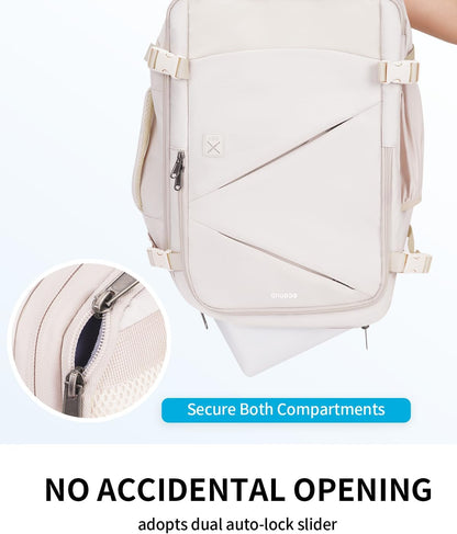 17" Small Unisex Travel Backpack United Airlines Approved 17x10x9 Friendly Suitcase Anti-Theft Lockable Zippers Style Personal Item Bag Travel Essentials with 12 Pockets Water Resistant, Blue
