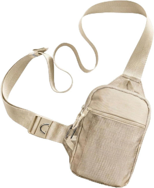Travel Sling Bag for Men & Women - Small Water Resistant Crossbody Multipocket Chest Bag with Anti-Theft