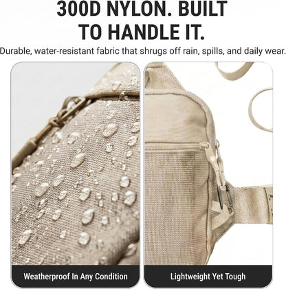 Travel Sling Bag for Men & Women - Small Water Resistant Crossbody Multipocket Chest Bag with Anti-Theft