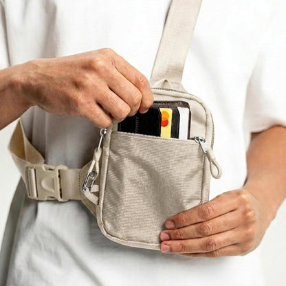 Travel Sling Bag for Men & Women - Small Water Resistant Crossbody Multipocket Chest Bag with Anti-Theft