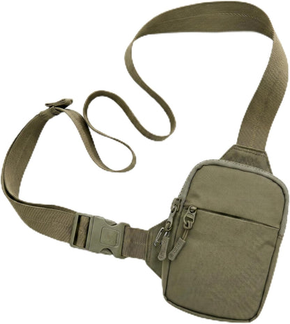 Travel Sling Bag for Men & Women - Small Water Resistant Crossbody Multipocket Chest Bag with Anti-Theft