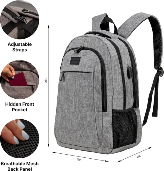 (Not Made In China) Travel Backpack Airline Approved, Carry-On Underseat, Holds 15.6 or 16 Inch Laptop, Personal Item Bag with Shoe Compartment For Men Women, Beige 30l