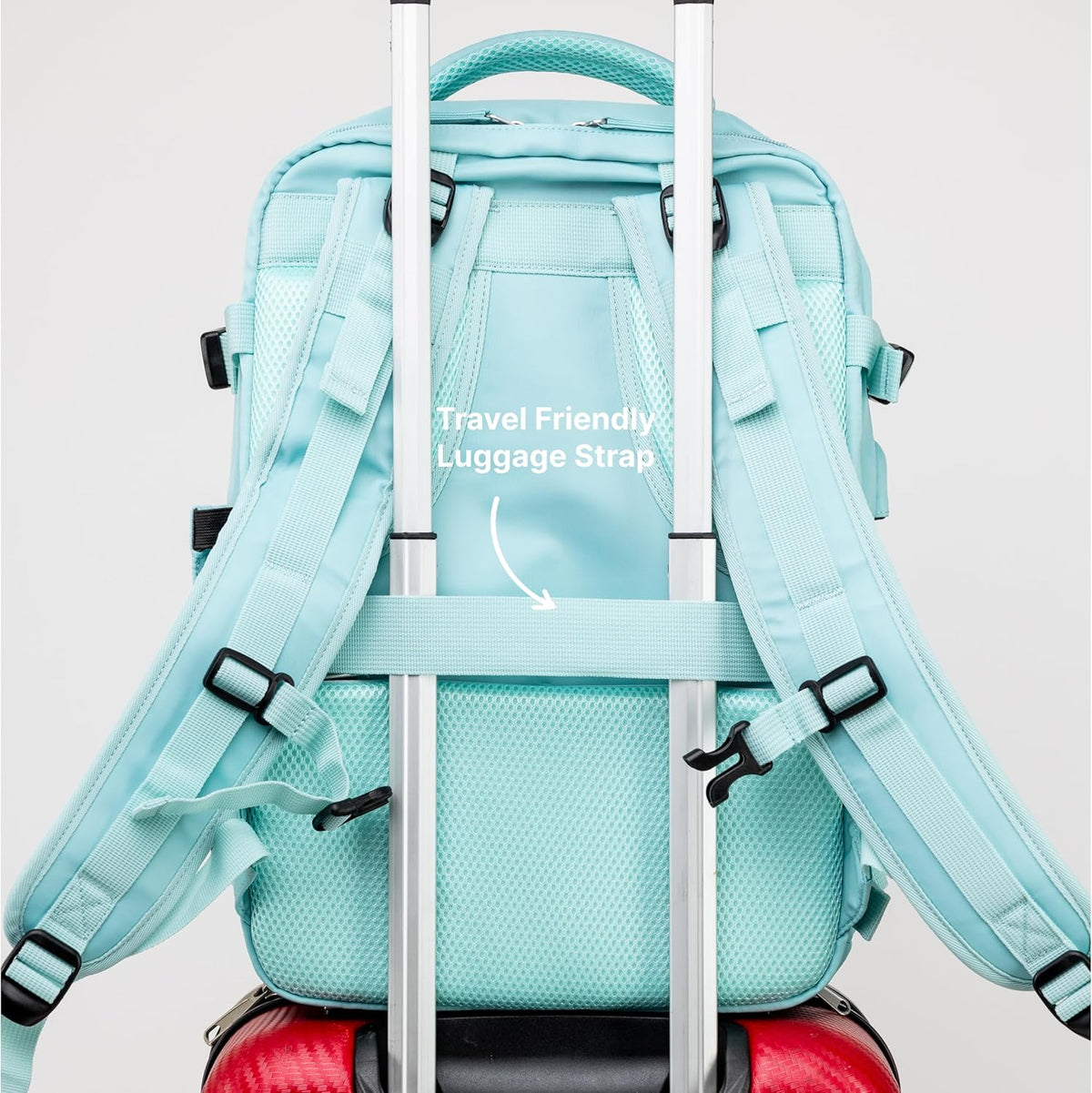(Not Made In China) Travel Backpack Airline Approved, Carry-On Underseat, Holds 15.6 or 16 Inch Laptop, Personal Item Bag with Shoe Compartment For Men Women, Beige 30l