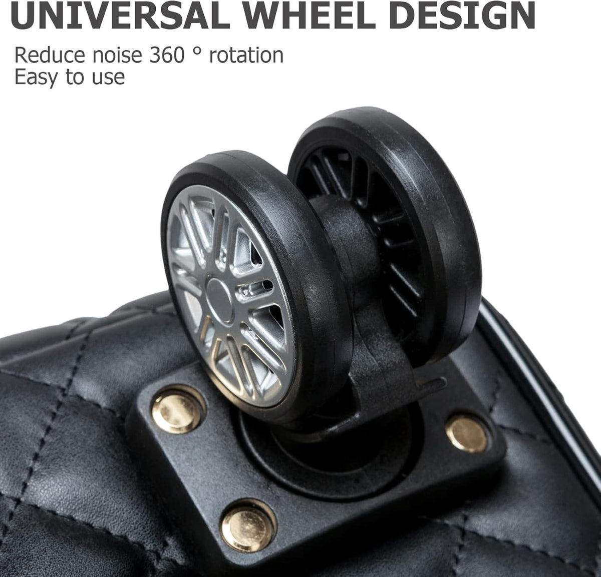 Leather Softside Underseat Carry On Luggage, Expandable Spinner | Rhombus softside finish, sturdy zipper and smooth wheels keep light clothing and work items close on short trips