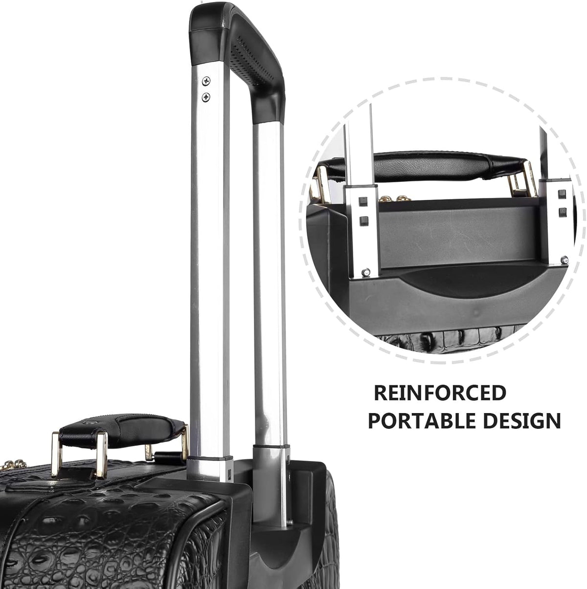 Leather Softside Underseat Carry On Luggage, Expandable Spinner | Rhombus softside finish, sturdy zipper and smooth wheels keep light clothing and work items close on short trips