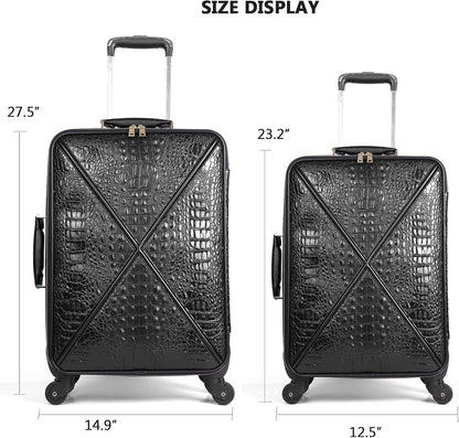 Leather Softside Underseat Carry On Luggage, Expandable Spinner | Rhombus softside finish, sturdy zipper and smooth wheels keep light clothing and work items close on short trips