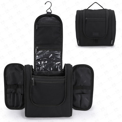 Hanging Toiletry bag & Makeup Bag for Travel, Water-Resistant Organizer Toiletries Bag with Separate Compartments, Travel Essentials Kit (Gray)