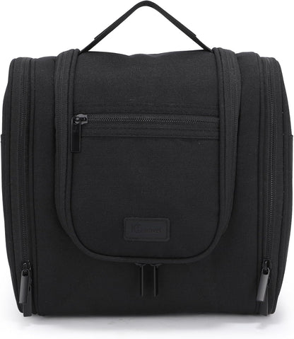 Hanging Toiletry bag & Makeup Bag for Travel, Water-Resistant Organizer Toiletries Bag with Separate Compartments, Travel Essentials Kit (Gray)