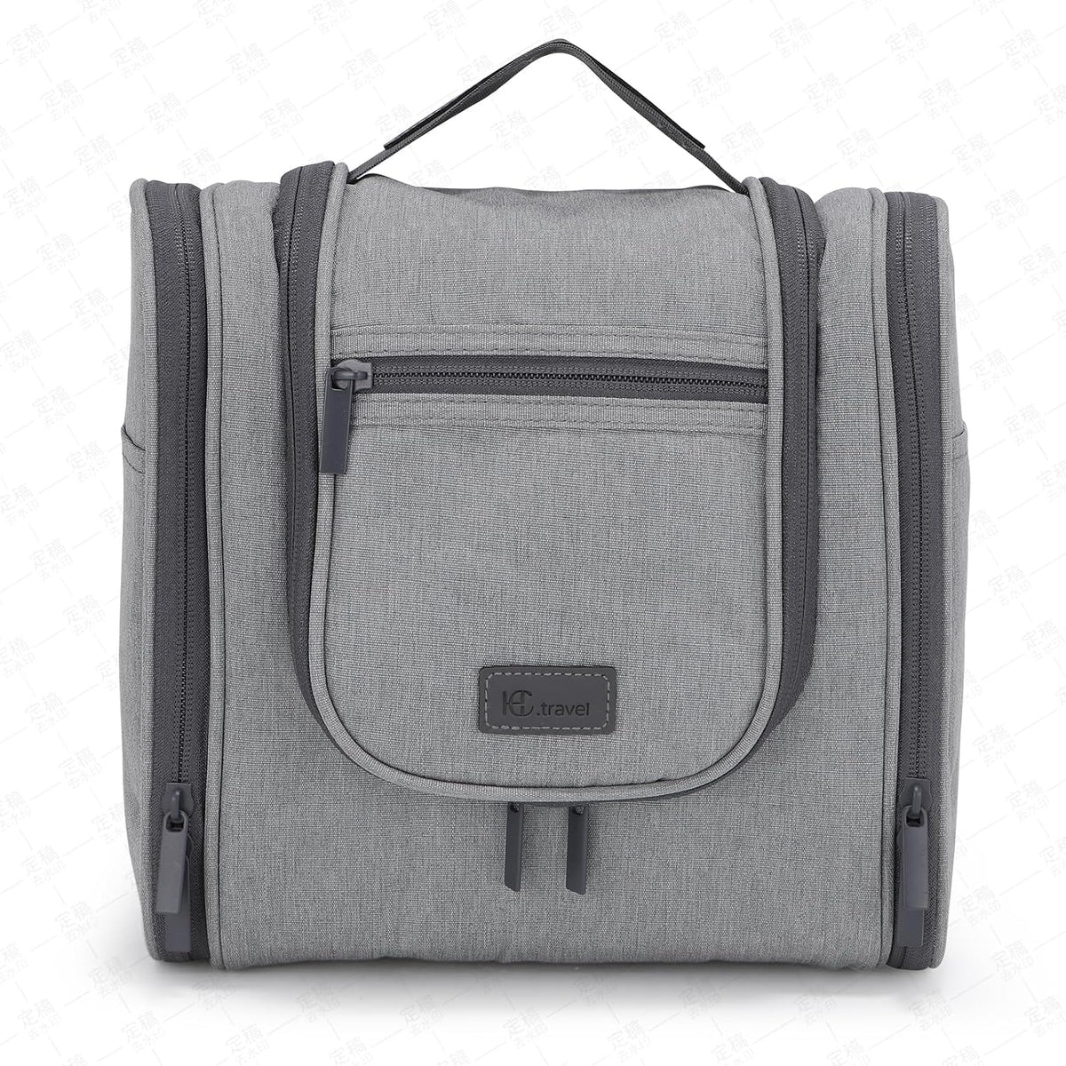 Hanging Toiletry bag & Makeup Bag for Travel, Water-Resistant Organizer Toiletries Bag with Separate Compartments, Travel Essentials Kit (Gray)