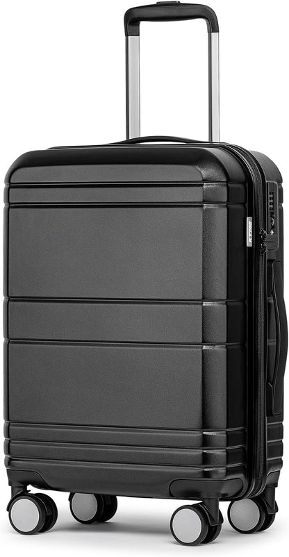 Carry On Luggage 22x14x9 Airline Approved,Hardshell Carry On Suitcase with Tsa Lock,Small Suitcases with Wheels,Travel Luggage for Men Women,Expandable Carry-On 20 Inch,Beige