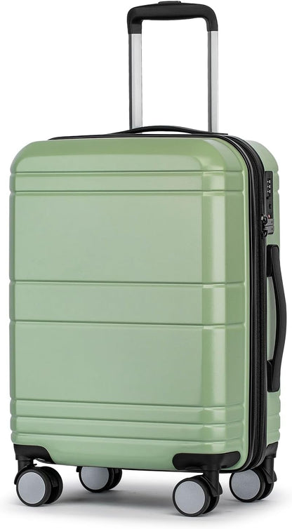 Carry On Luggage 22x14x9 Airline Approved,Hardshell Carry On Suitcase with Tsa Lock,Small Suitcases with Wheels,Travel Luggage for Men Women,Expandable Carry-On 20 Inch,Beige