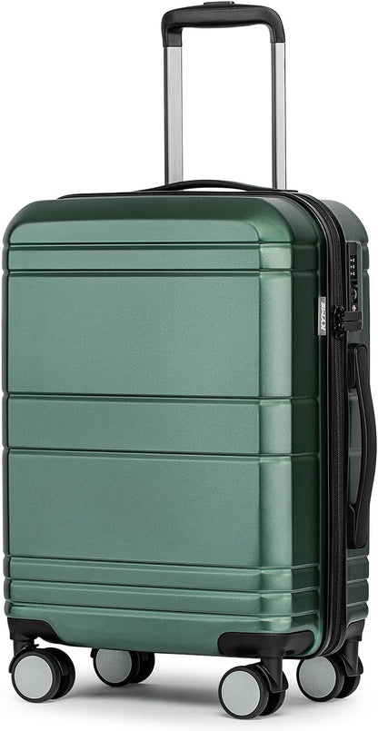 Carry On Luggage 22x14x9 Airline Approved,Hardshell Carry On Suitcase with Tsa Lock,Small Suitcases with Wheels,Travel Luggage for Men Women,Expandable Carry-On 20 Inch,Beige