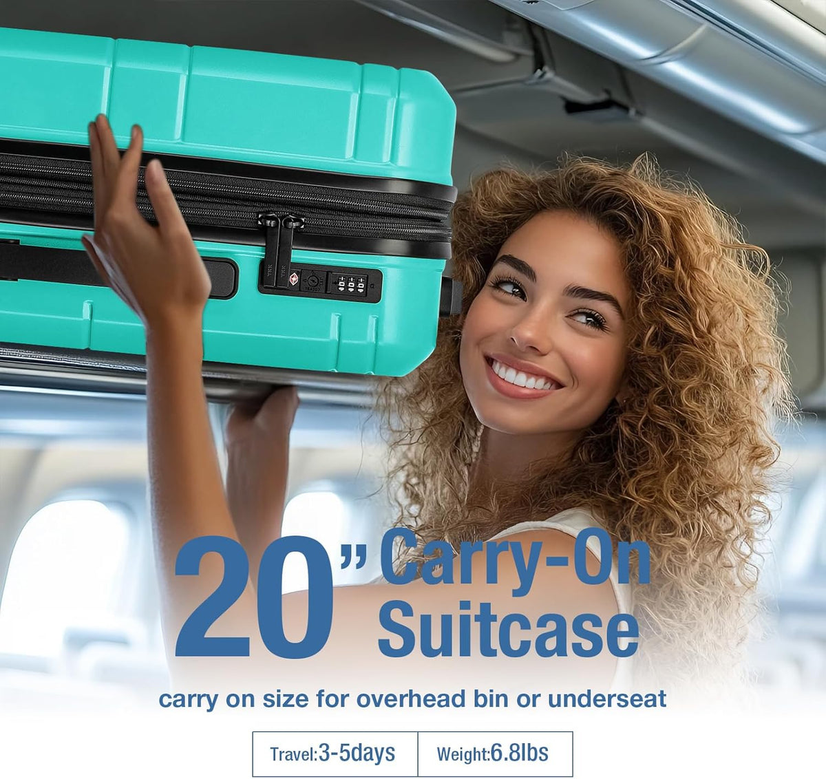 Carry On Luggage 22x14x9 Airline Approved,Hardshell Carry On Suitcase with Tsa Lock,Small Suitcases with Wheels,Travel Luggage for Men Women,Expandable Carry-On 20 Inch,Beige