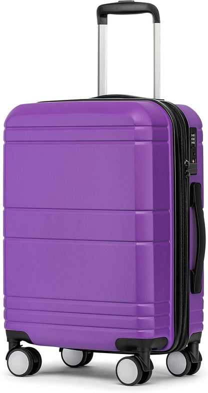 Carry On Luggage 22x14x9 Airline Approved,Hardshell Carry On Suitcase with Tsa Lock,Small Suitcases with Wheels,Travel Luggage for Men Women,Expandable Carry-On 20 Inch,Beige